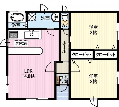 2LDK間取り-min